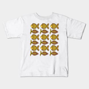 Ornamental Fishes, Ethnic Style Kids T-Shirt